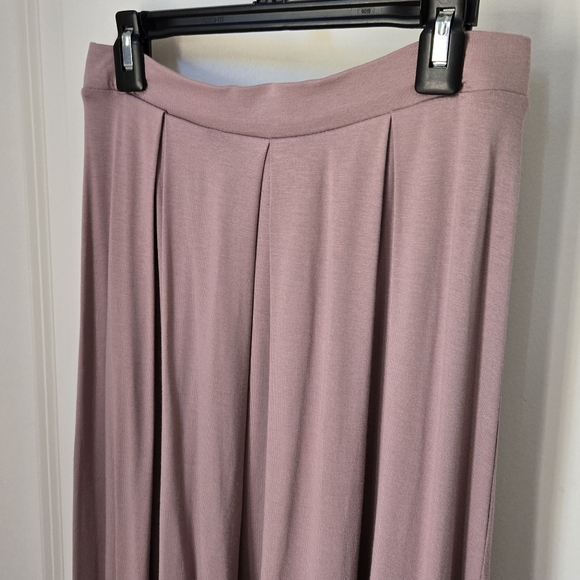 NWT ASOS Mauve Pink Pleated Jersey Midi Skirt Sz 6 - Picture 5 of 14